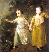 Thomas Gainsborough The Painter Daughters Chasing a Butterfly Germany oil painting artist
